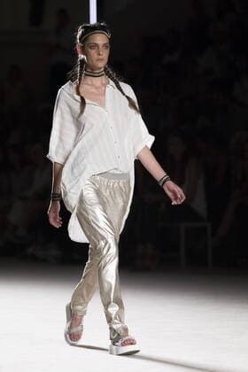 June 27, 2016 - Barcelona, Spain - A model presents a creation by TCN at the 080 Barcelona Fashion Week 2016 on June 27, 2016 in Barcelona, Spain. Barcelona Spain  - ZUMAn230