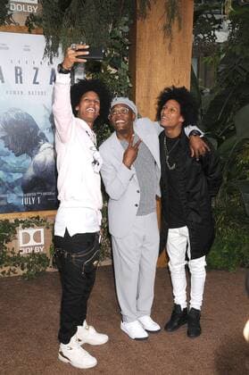 June 27, 2016 - Los Angeles, California, United States - June 27th 2016 - Los Angeles California USA - Actor LAURENT BOURGEOIS, Actor SAMUEL L JACKSON, Actor LARRY BOURGEOIS at the Warner Bros Premiere: The Legend of Tarzan held at the TCL Theater Hollywood. Los Angeles United States - ZUMAf05_