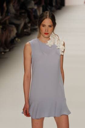 Ewa Herzog at the Fashion Week Berlin Model wears the collection of Ewa Herzog on the catwalk at the Erika Hess Ice Stadium in Berlin-Weding. The 19th time of the Mercedes-Benz Fashion Week in Berlin. Numerous labels are taking part in the German fashion week for the 2017 spring summer season.  SimonexKuhlmey