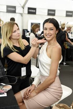 Rebecca Mir backstage bei der Rene Storck Fashion Show auf der Mercedes-Benz Fashion Week Berlin Spring Summer 2017. Berlin, 28.06.2016 Foto:xFredericx xFuturexImage