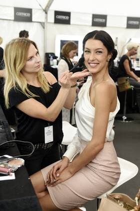 Rebecca Mir backstage bei der Rene Storck Fashion Show auf der Mercedes-Benz Fashion Week Berlin Spring Summer 2017. Berlin, 28.06.2016 Foto:xFredericx xFuturexImage