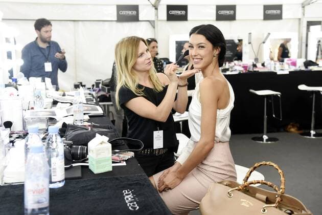 Rebecca Mir backstage bei der Rene Storck Fashion Show auf der Mercedes-Benz Fashion Week Berlin Spring Summer 2017. Berlin, 28.06.2016 Foto:xFredericx xFuturexImage