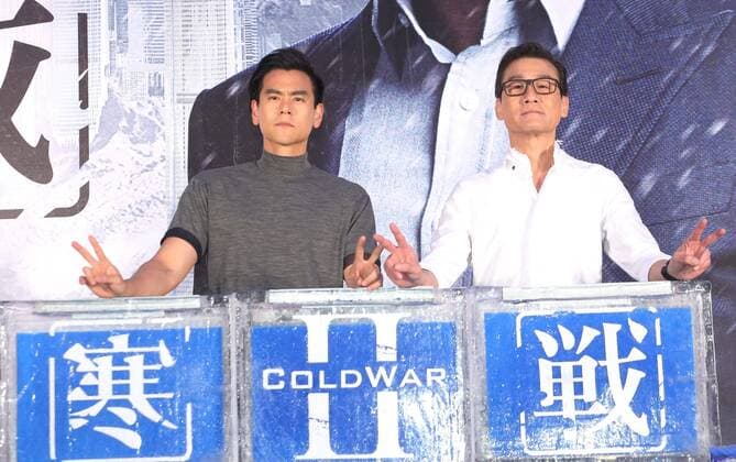 (160628) -- TAIPEI, June 28, 2016 () -- Actor Tony Leung Ka Fai (R) and Eddie Peng attend the premiere of the movie Cold War 2 in Taipei, southeast China s Taiwan, June 28, 2016. The movie is expected to hit the screen in Taiwan on July 8. () (mp) CHINA-TEIPEI-MOIVE-PREMIERE (CN) Xinhua 