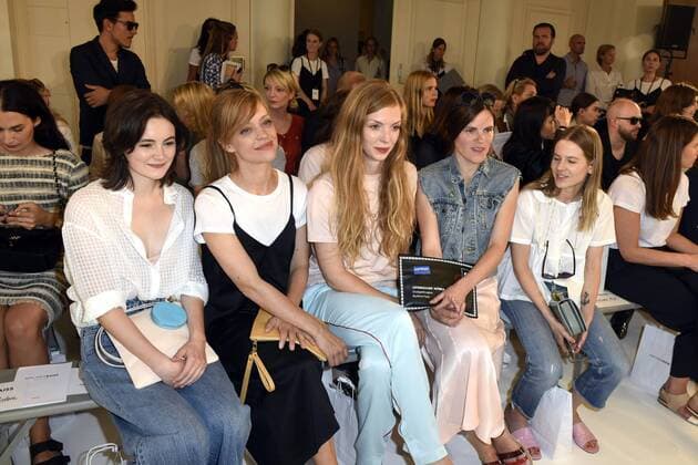Lea van Acken, Heike Makatsch, Pheline Roggan, Fritzi Haberlandt und Aino Laberenz bei der Malaikaraiss Fashion Show auf der Mercedes-Benz Fashion Week Berlin Spring Summer 2017. Berlin, 28.06.2016 Foto:xFredericx xFuturexImage