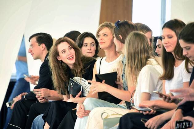 Lea van Acken, Julia Malik und Heike Makatsch bei der Malaikaraiss Fashion Show auf der Mercedes-Benz Fashion Week Berlin Spring Summer 2017. Berlin, 28.06.2016 Foto:xFredericx xFuturexImage