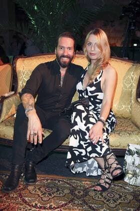 Alec Völkel (The BossHoss) mit Gattin Johanna Michel bei der Marc Cain Fashion Show auf der Mercedes-Benz Fashion Week Berlin Spring Summer 2017. Berlin, 28.06.2016 Foto:xS.xGabschx xFuturexImage