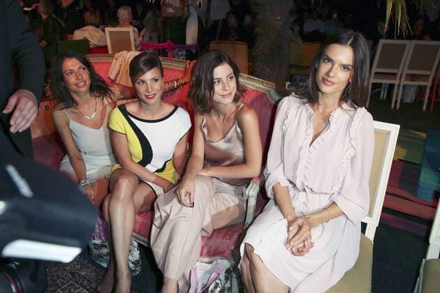 Jana Pallaske, Aylin Tezel, Lena Meyer-Landrut und Alessandra Ambrosio bei der Marc Cain Fashion Show auf der Mercedes-Benz Fashion Week Berlin Spring Summer 2017. Berlin, 28.06.2016 Foto:xS.xGabschx xFuturexImage