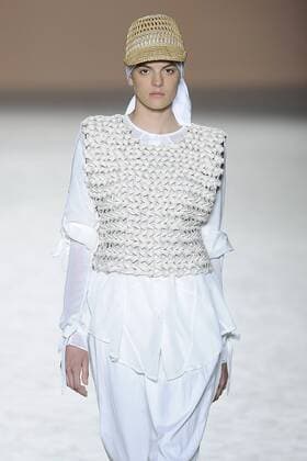 June 28, 2016 - Barcelona, Spain - A model wearing clothes from Miriam Ponsa during the second day of 080 Barcelona Fashion Week on June 28, 2016 in Barcelona, Spain. Barcelona Spain  - ZUMAn230
