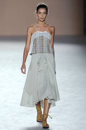 June 28, 2016 - Barcelona, Spain - Joana Sanz, wearing clothes from Sita Murt during the second day of 080 Barcelona Fashion Week on June 28, 2016 in Barcelona, Spain. Barcelona Spain  - ZUMAn230