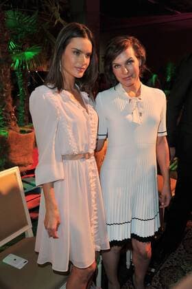 Alessandra Ambrosio und Milla Jovovich bei der Marc Cain Modenschau im Rahmen der Mercedes-Benz Fashion Week Frühjahr Sommer 2017 am 28.06.2016 in Berlin MBFW Fashionweek in Berlin 2016- Marc Cain Fashion Show 