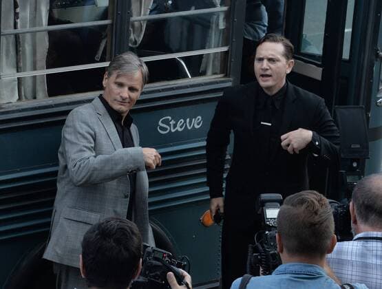 Captain Fantastic Premiere in Hollywood Cast member Viggo Mortensen and writer director Matt Ross attend the premiere of the motion picture drama Captain Fantastic at the Harmony Gold Theatre in the Hollywood section of Los Angeles on June 26, 2016. Storyline: In the forests of the Pacific Northwest, a father devoted to raising his six kids with a rigorous physical and intellectual education is forced to leave his paradise and enter the world, challenging his idea of what it means to be a parent.  LAP2016062846 JIMxRUYMEN