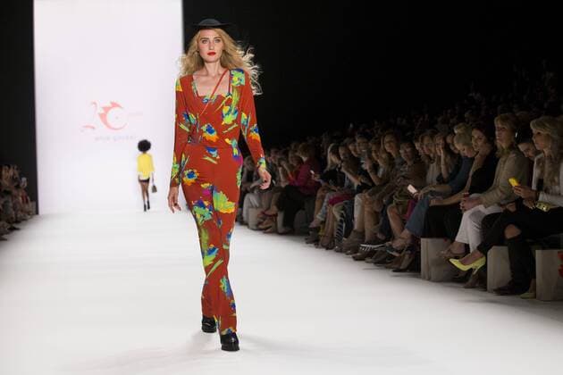 June 29, 2016 - Berlin, Germany - A model walks the runway at the Anja Gockel show during the Mercedes-Benz Fashion Week Berlin Spring Summer 2017 at Erika Hess Eisstadion in Berlin, Germany on June 29, 2016. Berlin Germany  - ZUMAn230