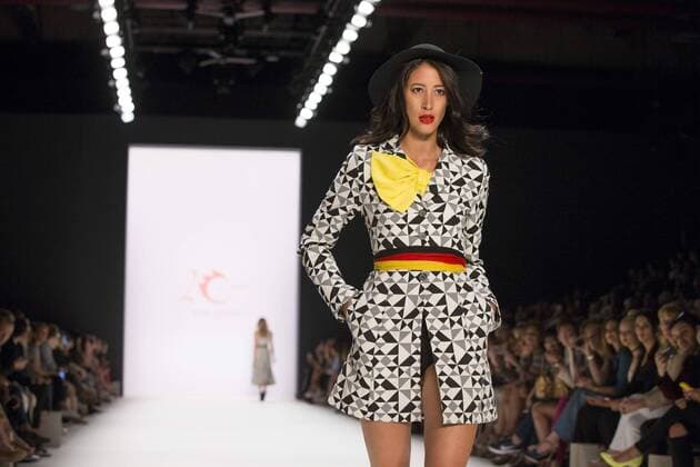 June 29, 2016 - Berlin, Germany - A model walks the runway at the Anja Gockel show during the Mercedes-Benz Fashion Week Berlin Spring Summer 2017 at Erika Hess Eisstadion in Berlin, Germany on June 29, 2016. Berlin Germany  - ZUMAn230
