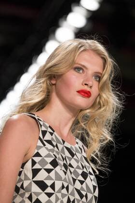 June 29, 2016 - Berlin, Germany - A model walks the runway at the Anja Gockel show during the Mercedes-Benz Fashion Week Berlin Spring Summer 2017 at Erika Hess Eisstadion in Berlin, Germany on June 29, 2016. Berlin Germany  - ZUMAn230
