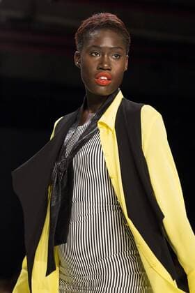 June 29, 2016 - Berlin, Germany - A model walks the runway at the Anja Gockel show during the Mercedes-Benz Fashion Week Berlin Spring Summer 2017 at Erika Hess Eisstadion in Berlin, Germany on June 29, 2016. Berlin Germany  - ZUMAn230