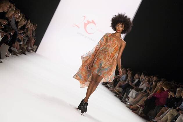 June 29, 2016 - Berlin, Germany - A model walks the runway at the Anja Gockel show during the Mercedes-Benz Fashion Week Berlin Spring Summer 2017 at Erika Hess Eisstadion in Berlin, Germany on June 29, 2016. Berlin Germany  - ZUMAn230