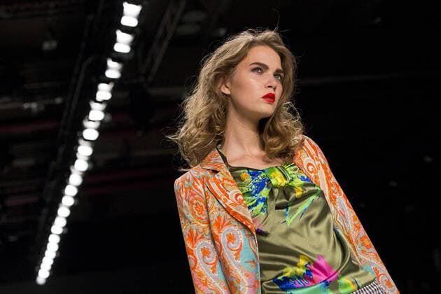 June 29, 2016 - Berlin, Germany - A model walks the runway at the Anja Gockel show during the Mercedes-Benz Fashion Week Berlin Spring Summer 2017 at Erika Hess Eisstadion in Berlin, Germany on June 29, 2016. Berlin Germany  - ZUMAn230