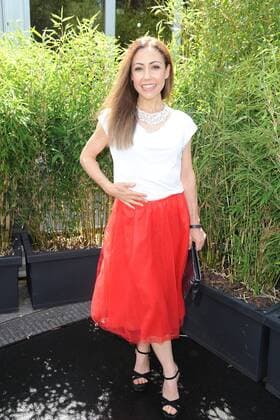 Anastasia Zampounidis bei der Ankunft zur Minx by Eva Lutz Modenschau im Rahmen der Mercedes-Benz Fashion Week Frühjahr Sommer 2017 am 29.06.2016 in Berlin MBFW Fashionweek in Berlin 2016- Minx by Eva Lutz Fashion Show 