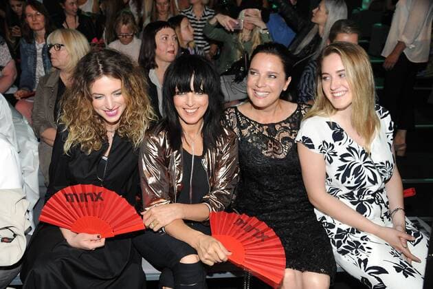 Nena und ihre Tochter Larissa Freitag mit Desiree Nosbusch und ihrer Tochter Luka Teresa-Gerda Kloser bei der Minx by Eva Lutz Modenschau im Rahmen der Mercedes-Benz Fashion Week Frühjahr Sommer 2017 am 29.06.2016 in Berlin MBFW Fashionweek in Berlin 2016- Minx by Eva Lutz Fashion Show 