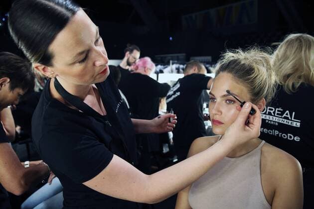 Elena Carriere backstage bei der Minx by Eva Lutz Fashion Show auf der Mercedes-Benz Fashion Week Berlin Spring Summer 2017. Berlin, 29.06.2016 Foto:xS.xGabschx xFuturexImage