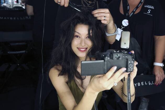 Rebecca Mir backstage bei der Minx by Eva Lutz Fashion Show auf der Mercedes-Benz Fashion Week Berlin Spring Summer 2017. Berlin, 29.06.2016 Foto:xS.xGabschx xFuturexImage