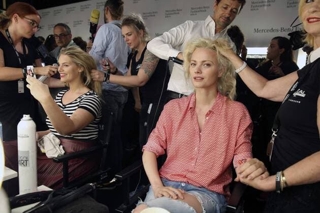 Franziska Knuppe backstage bei der Minx by Eva Lutz Fashion Show auf der Mercedes-Benz Fashion Week Berlin Spring Summer 2017. Berlin, 29.06.2016 Foto:xS.xGabschx xFuturexImage