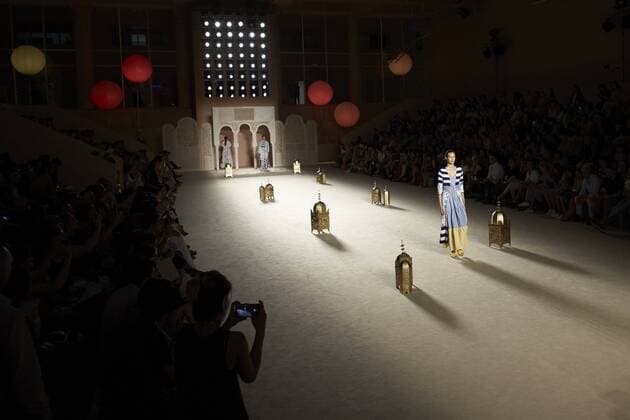 A model presents a creation from the Spring-Summer 2017 collection by label Escorpion during the 080 Barcelona Fashion, in Barcelona, Spain, 29 June 2016. The fashion event runs from 27 June to 01 July. Escorpion - Runway - 080 Barcelona Fashion S S 2017 !ACHTUNG: NUR REDAKTIONELLE NUTZUNG!  20160629-636028201562671557