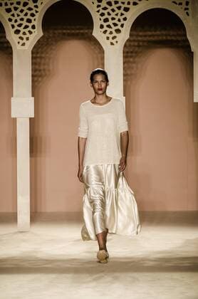 June 29, 2016 - Barcelona, Catalonia, Spain - A model walks the runway presenting the new Odalisques collection by fashion label Escorpion at the 080 Barcelona Fashion 2016 summer edition. Barcelona Spain - ZUMAo105