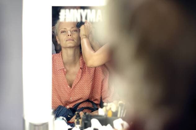 Franziska Knuppe backstage bei der Minx by Eva Lutz Fashion Show auf der Mercedes-Benz Fashion Week Berlin Spring Summer 2017. Berlin, 29.06.2016 Foto:xS.xGabschx xFuturexImage