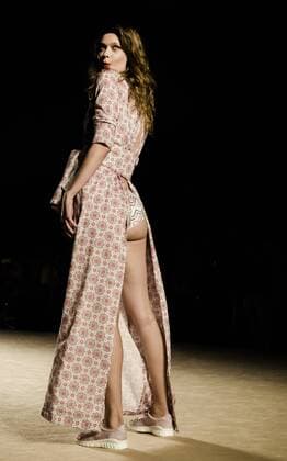 June 29, 2016 - Barcelona, Catalonia, Spain - A model walks the runway presenting the new Barcelona Urban Life Style collection by fashion label BCN Brand at the 080 Barcelona Fashion 2016 summer edition. Barcelona Spain - ZUMAo105