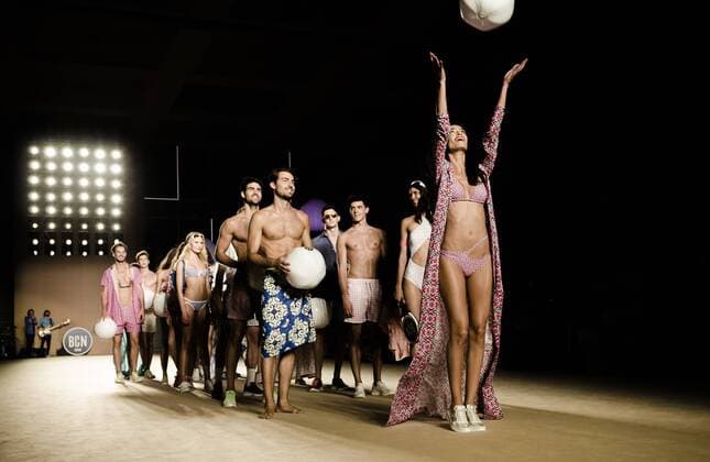 June 29, 2016 - Barcelona, Catalonia, Spain - A model walks the runway presenting the new Barcelona Urban Life Style collection by fashion label BCN Brand at the 080 Barcelona Fashion 2016 summer edition. Barcelona Spain - ZUMAo105