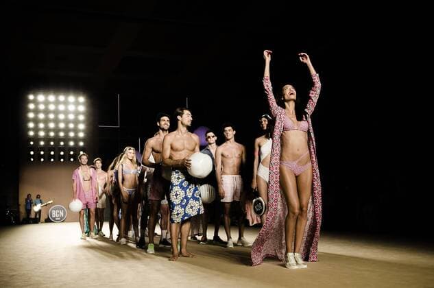 June 29, 2016 - Barcelona, Catalonia, Spain - A model walks the runway presenting the new Barcelona Urban Life Style collection by fashion label BCN Brand at the 080 Barcelona Fashion 2016 summer edition. Barcelona Spain - ZUMAo105