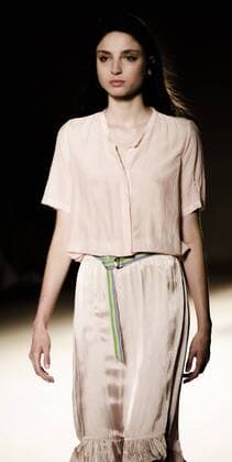 June 29, 2016 - Barcelona, Catalonia, Spain - A model walks the runway presenting the new Memories Of The Java Sea collection by fashion label Lebor Gabala at the 080 Barcelona Fashion 2016 summer edition. Barcelona Spain - ZUMAo105