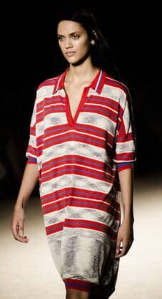 June 29, 2016 - Barcelona, Catalonia, Spain - A model walks the runway presenting the new Memories Of The Java Sea collection by fashion label Lebor Gabala at the 080 Barcelona Fashion 2016 summer edition. Barcelona Spain - ZUMAo105