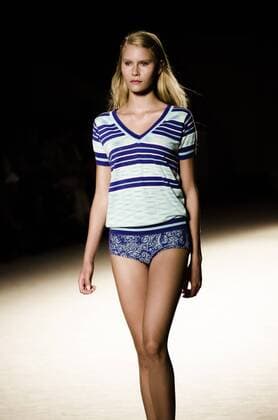 June 29, 2016 - Barcelona, Catalonia, Spain - A model walks the runway presenting the new Memories Of The Java Sea collection by fashion label Lebor Gabala at the 080 Barcelona Fashion 2016 summer edition. Barcelona Spain - ZUMAo105