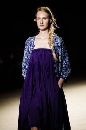 June 29, 2016 - Barcelona, Catalonia, Spain - A model walks the runway presenting the new Memories Of The Java Sea collection by fashion label Lebor Gabala at the 080 Barcelona Fashion 2016 summer edition. Barcelona Spain - ZUMAo105