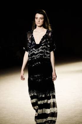 June 29, 2016 - Barcelona, Catalonia, Spain - A model walks the runway presenting the new Memories Of The Java Sea collection by fashion label Lebor Gabala at the 080 Barcelona Fashion 2016 summer edition. Barcelona Spain - ZUMAo105