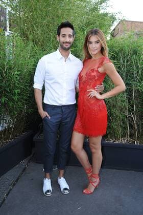 Sami Slimani und Stefanie Giesinger bei der Ankunft zur G.M.Kretschmer Modenschau im Rahmen der Mercedes-Benz Fashion Week Frühjahr Sommer 2017 am 29.06.2016 in Berlin MBFW Fashionweek in Berlin 2016- G.M.Kretschmer Fashion Show 