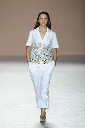 June 29, 2016 - Barcelona, Spain - A model wearing clothes from Lebor Gabala during the third day of 080 Barcelona Fashion Week on June 29, 2016 in Barcelona, Spain. Barcelona Spain  - ZUMAn230