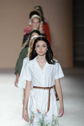 June 29, 2016 - Barcelona, Spain - A models wearing clothes from Lebor Gabala during the third day of 080 Barcelona Fashion Week on June 29, 2016 in Barcelona, Spain. Barcelona Spain  - ZUMAn230
