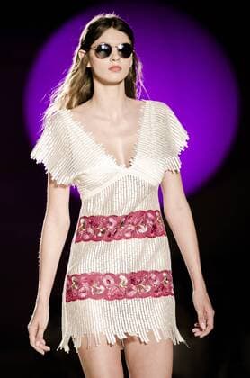 June 29, 2016 - Barcelona, Catalonia, Spain - A model walks the runway presenting the new Spring 2017 collection by fashion label Custo Barcelona at the 080 Barcelona Fashion 2016 summer edition. Barcelona Spain - ZUMAo105