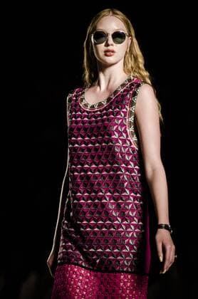 June 29, 2016 - Barcelona, Catalonia, Spain - A model walks the runway presenting the new Spring 2017 collection by fashion label Custo Barcelona at the 080 Barcelona Fashion 2016 summer edition. Barcelona Spain - ZUMAo105