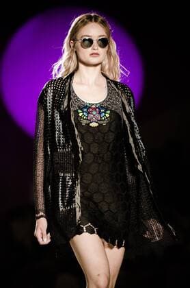 June 29, 2016 - Barcelona, Catalonia, Spain - A model walks the runway presenting the new Spring 2017 collection by fashion label Custo Barcelona at the 080 Barcelona Fashion 2016 summer edition. Barcelona Spain - ZUMAo105
