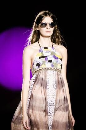 June 29, 2016 - Barcelona, Catalonia, Spain - A model walks the runway presenting the new Spring 2017 collection by fashion label Custo Barcelona at the 080 Barcelona Fashion 2016 summer edition. Barcelona Spain - ZUMAo105
