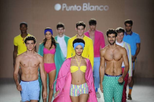 June 29, 2016 - Barcelona, Catalonia, Spain - A models wearing clothes from Punto Blanco during the third day of 080 Barcelona Fashion Week on June 29, 2016 in Barcelona, Spain. Barcelona Spain  - ZUMAn230