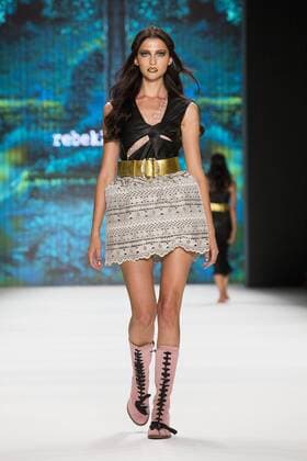 June 29, 2016 - Berlin, Germany - A model walks the runway at the Rebekka Ruetz show during the Mercedes-Benz Fashion Week Berlin Spring Summer 2017 at Erika Hess Eisstadion in Berlin, Germany on June 29, 2016. Berlin Germany  - ZUMAn230