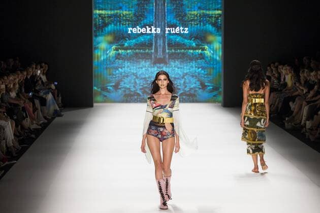 Berlin Fashion Week - Rebekka Ruetz Modenschau June 29, 2016 - Berlin, Germany - A model walks the runway at the Rebekka Ruetz show during the Mercedes-Benz Fashion Week Berlin Spring Summer 2017 at Erika Hess Eisstadion in Berlin, Germany on June 29, 2016. Berlin Germany  - ZUMAn230