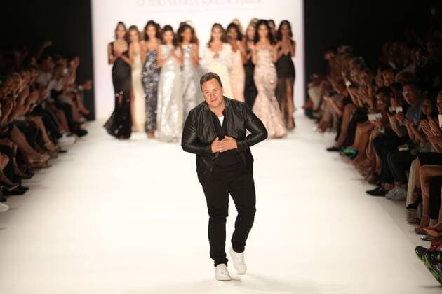 Berlin: Guido Maria Kretschmer at the Fashion Week The photo shows Models with the collection of Guido Maria Kretschmer on the catwalk in the Erika Hess Ice Stadium in Berlin-Weding. From 28 June to 1 July 2016 will for the 19th time, the Mercedes-Benz Fashion Week Berlin. Numerous labels are taking part in the German fashion week for the 2017 spring summer season.  SimonexKuhlmey