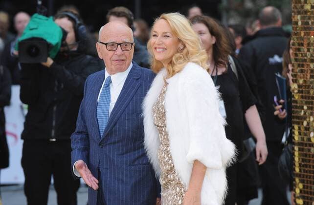 June 29, 2016 - England, United Kingdom - Rupert Murdoch and Jerry Hall attend the World Premiere of Absolutely Fabulous at Odeon Leciester Square. United Kingdom - ZUMAs147