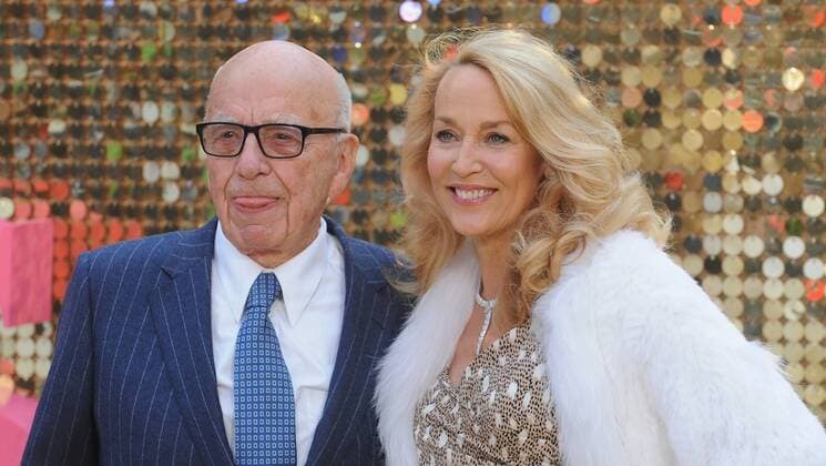 June 29, 2016 - England, United Kingdom - Rupert Murdoch and Jerry Hall attend the World Premiere of Absolutely Fabulous at Odeon Leciester Square. United Kingdom - ZUMAs147